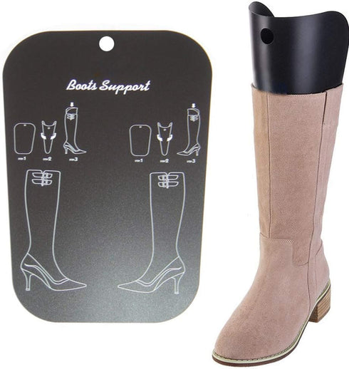 2 Pairs (14inch/36cm H) Plastic Thicken Long Boot Shaper Knee High Shoe Support Automatic Stand Hanger Shoes Trees Keeper Boot Short Inserts Holde...