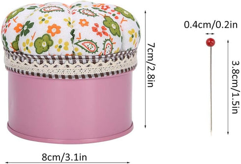 500Pcs Glass Pin, Sewing Pins Ball Glass Head Pins Needle Tinplate Box Cloth Pin Cushion Quilting Decorating Tool Sewing CraftsStraight Pins...