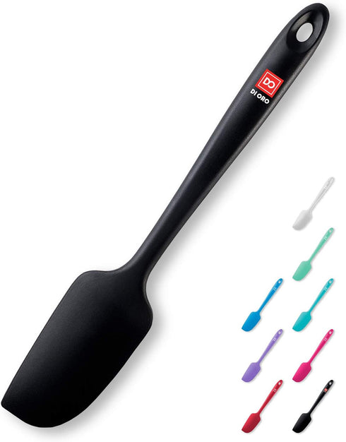 DI ORO Seamless Series Mini Silicone Spatula - BPA Free Pro-Grade 600ºF Heat-Resistant Non-Stick Small Rubber Jar Spatula - Silicone Kitchen Scrap...