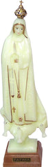 Holy Land Market Our Lady of Fatima Phosphorous Glow-in-The-Dark Statue, 7.2 in - Virgen de Fatima Religious Decor...