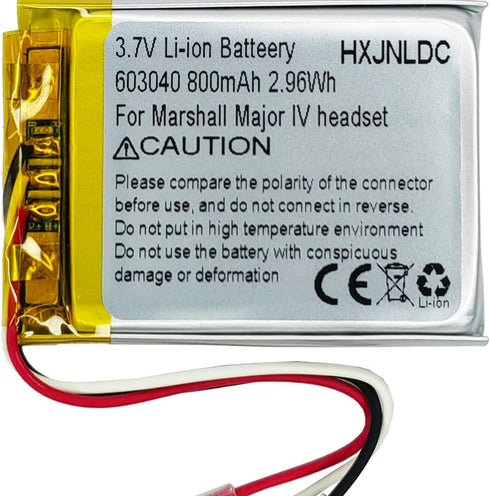 DC 3.7V 800mAh 603040 Rechargeable Lithium-ion Battery for Marshall MID Major II Major III Major IV Bluetooth Headphones VDL603040 SR603040...