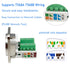 5PCS RJ45 Panel Mount Screw Terminal Adapter, RJ45/8P8C Panel Mount Connector,D-Type RJ45 Female Solderless Terminal Cat5E Ethernet Extender...