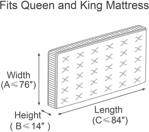 ComfortHome Mattress Bag for Moving and Storage, 4 Mil Extra Thick, Queen and King Size, 1 Pack...