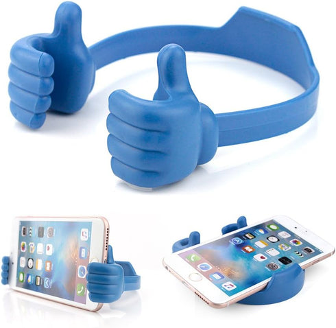 8 Pack Thumbs up Cell Phone Holder, Adjustable Silicone Tablet Stand, Multi Colors Portable Desktop OK Stands Compatible for Smart Phones iPhone i...
