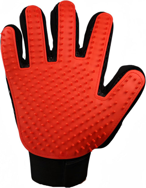Grooming Gloves for Dogs and Cats - 259 Soft Silicone Tips - Five finger design Massage Mitt - Skin-Friendly and Gentle Massage - Perfect for Shed...