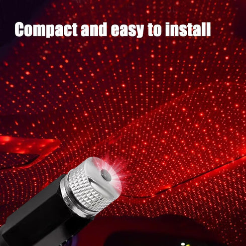 Romantic Car LED Lights Interior, Romantic USB Vehicle Atmosphere Lamp Accessories, Car Interior LED Romantic Atmosphere Star Light, USB Projector...