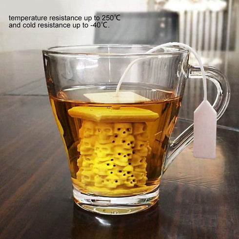 Tea Strainer,Silicone Detachable Tea Leaf Filter Diffuser with, Unique Skull Shape Loose Leaf Tea Infuser for Grain Tea Cups, Mugs, and Pots...