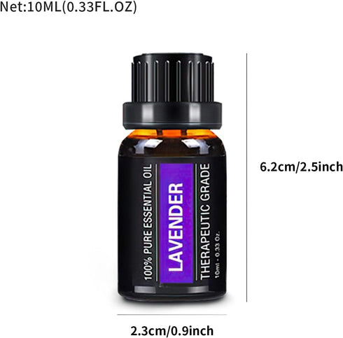 Essential Oils Sets Pure Oils kit- Top 6 Aromatherapy Oils Gift Set-6 Pack, 10ML(Rosemary, Lavender, Lemon Grass, Orange, Peppermint, Tea Tree)...