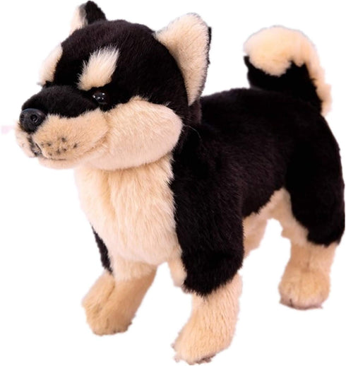 Shiba Inu Plush Corgi Pillow Cute Dog Doll Stuffed Animal Plush Toy 12 Inches (Black)...