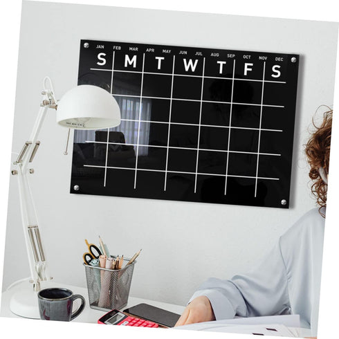 STOBOK 1 Set Erasable Message Board Wall Sticker Decor Office Decor Wall Mounted Erasable Board Chore Chart Memo Boards Calendar Whiteboard Memo B...