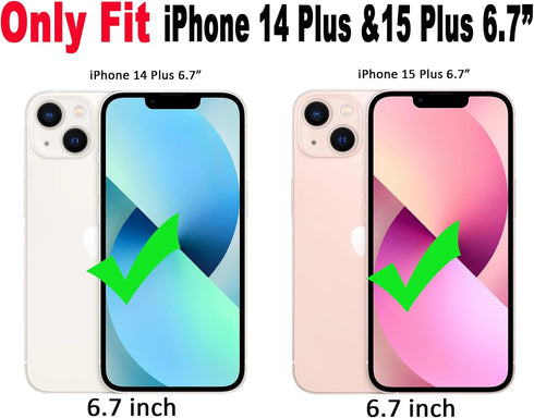 Qokey for iPhone 15 Plus Case,iPhone 14 Plus Case,Cute Flower Case for Girls Women,Shell Pattern Soft Bumper Lightweight Fit Case Shockproof Phone...