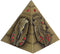 PROW® 3.3 Inch Egyptian Pyramids Figurine Replica, Bronze Metal Egyptian Ancient Art Building Model for Cafe Home Decor Desktop Decoration Gift So...