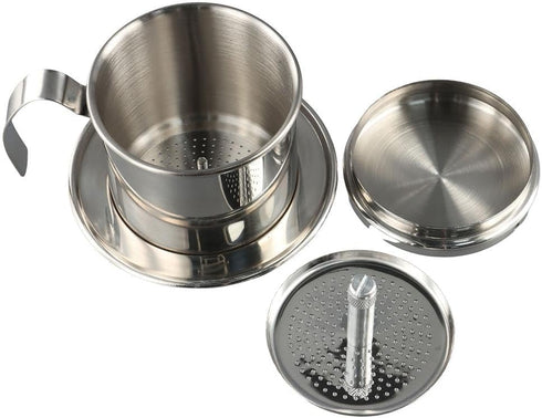 Stainless Steel Vietnamese Drip Coffee Filter Maker Pot Infuser for Office Home Traveling Coffee Maker Dripper Mechanism...