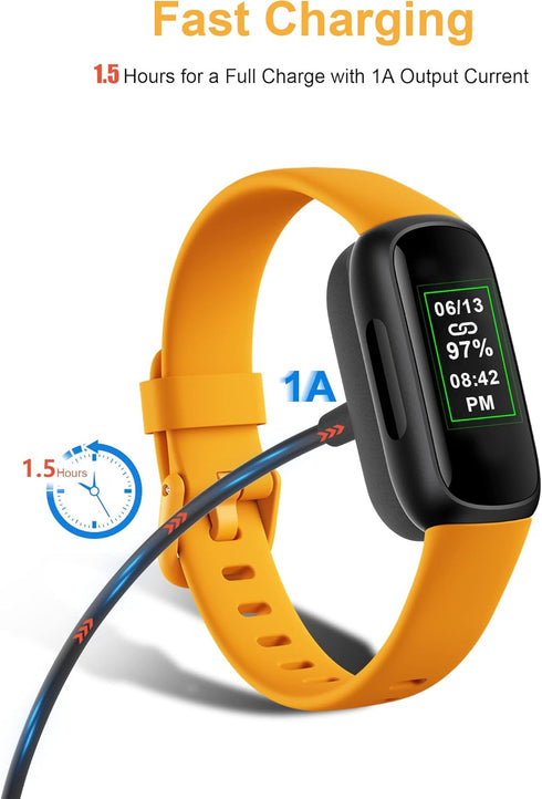 Bicmice Charger Cable for Fitbit Inspire 3 Fitness & Health Tracker 3.3Ft/1M Replacement Fitbit Inspire 3 Charging Cable Cord dock...