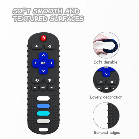 Baby Teething Toys,Reomte Teether Toys, Silicone Chew Toy for Babies 18+ Months, Remote Control Shape Teething Toys, Early Educational Toy BPA Fre...