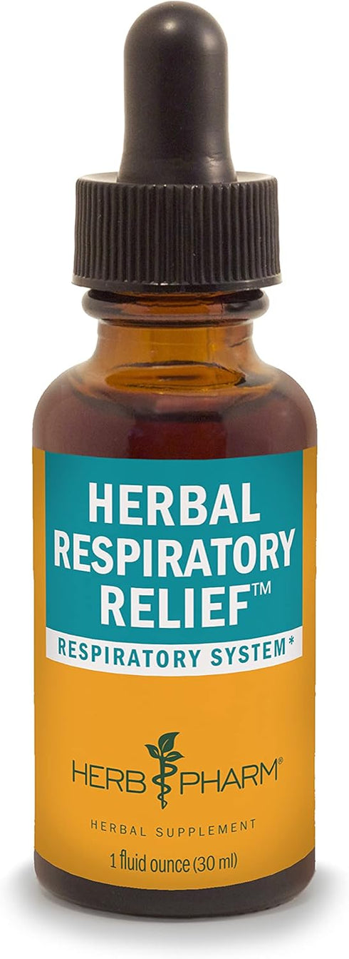 Herb Pharm Herbal Respiratory Relief Liquid Formula with Wild Cherry Liquid Extract, 1 Fl Oz (Pack of 1)...