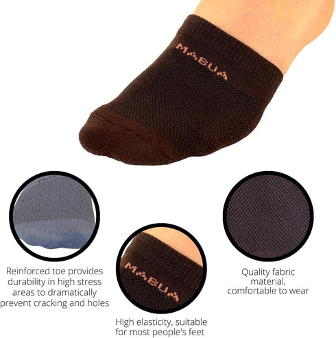 MABUA 8 Pairs Toe Socks Women No show Invisible Inside Shoes Non Skid Half Socks...