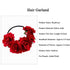 Tvoip Rose Floral Crown Garland Flower Headband Headpiece for Wedding Festival (Red)...