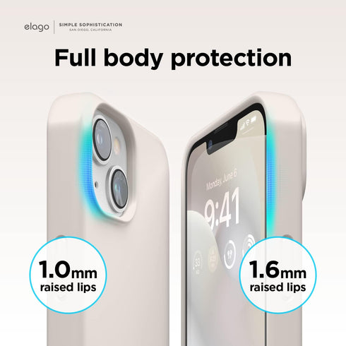 elago Compatible with iPhone 14 Case, Liquid Silicone Case, Full Body Protective Cover, Shockproof, Slim Phone Case, Anti-Scratch Soft Microfiber ...