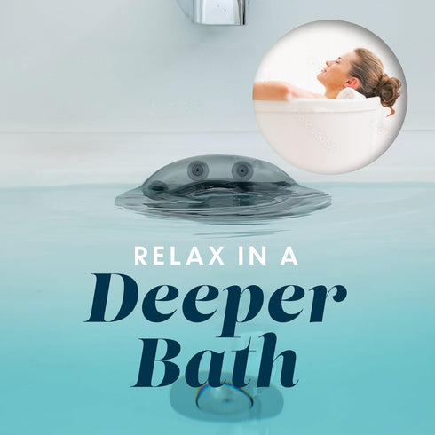 SlipX Solutions Bottomless Bath Overflow Drain Cover for Tub, Adds Inches of Water to Bathtub for a Warmer Deeper Bath, Spa Accessories, Drain Blo...