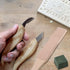 Utoolmart Double Side Leather Strop for Knife Sharpening, 1.7" by 10.8" Stropping Block Handmade Razors Polishing Board, for Honing Knives, Woodwo...