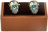 Skull Day of The Dead Halloween Dia de Los Muertos Pair of Cufflinks in a Presentation Gift Box & Polishing Cloth...