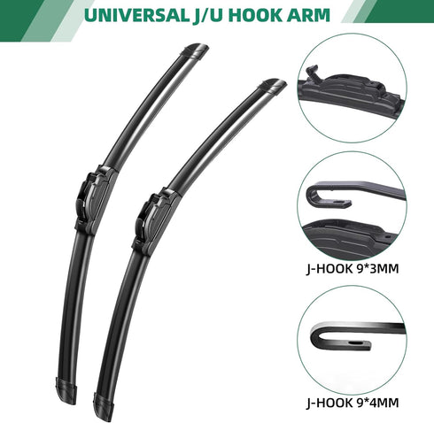 3 Factory Windshield Wiper Blades for 2011-2015 Kia Sorento/2014-2020 Kia Soul/2015-2019 Kia Soul EV, Original Equipment Replacement 24"/20"/11" (...