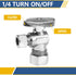 4 Pack Angle Stop Valve,1/4 Turn Water Shut Off Valves,1/2" Nominal (5/8" OD) Compression Inlet x 3/8" OD Compression Outlet Shut-off Valve for Ba...