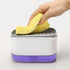 Dish Soap Dispenser for Kitchen, Soap Dispenser and Sponge Holder, Countertop Soap Pump Dispenser, 2-in-1 Soap Dispenser-One Hand Soap Pump Dispen...