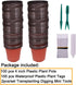 100 Pcs 4" Plastic Seedlings Plants Nursery Pots with 100 Pcs Waterproof Plastic Plant Tags and 2Pcs/Set Transplanting Digging Mini Tools...