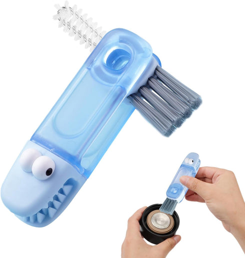 3pcs 4 in 1 Bottle Cleaning Brush Set, Multipurpose Cup Lid Gap Cleaner Brush Bottle Lid Crevice Cleaning Detail Brush Tools for Home Kitchen Wate...