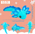 Axolotl Plush Toy,14" Axolotl Stuffed Animal,Salamander Axolotl Plush Doll Gifts for Boys Girls Birthday Christmas, New Year (Blue+Black)...