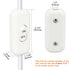 Inline Switch 5 Pcs, White Lamp Cord Button in Line Switch, Rated 6A 250V ON OFF Electrical Wire Appliance Rocker Switches, Repair Replacement Con...