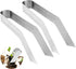 2Pcs Seedling Transplant Tongs Planting Tool Garden Tweezers for Planting 6.7 Inch Stainless Steel Gardening Plants Transplant Tongs for Reducing ...