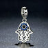 925 Sterling Silver Hamsa Charm Hand Charm Evil Eye Charm Birthday Charm Anniversary Charm for Pandora Charms Bracelet (Silver)...