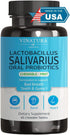 Lactobacillus Salivarius Oral Probiotics - for mouth bad breath, Dental probiotics for Teeth and Gums, Throat, Ear, Nose - 45 Chewable Mint tablet...