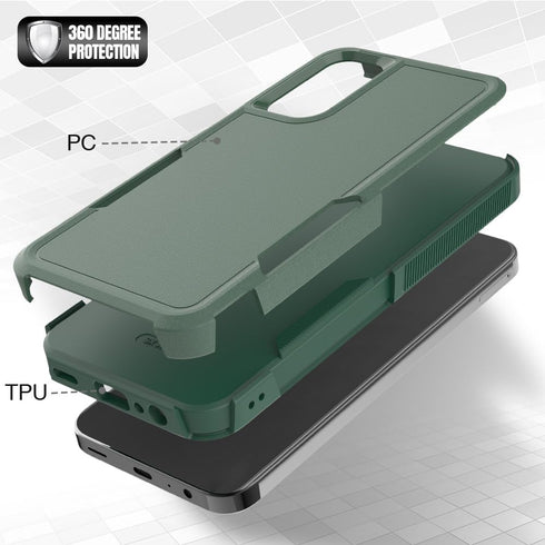 for Samsung Galaxy A15 5G Case: Dual Layer Protective Heavy Duty Cell Phone Cover Shockproof Rugged with Screen Protector - Military Protection Bu...