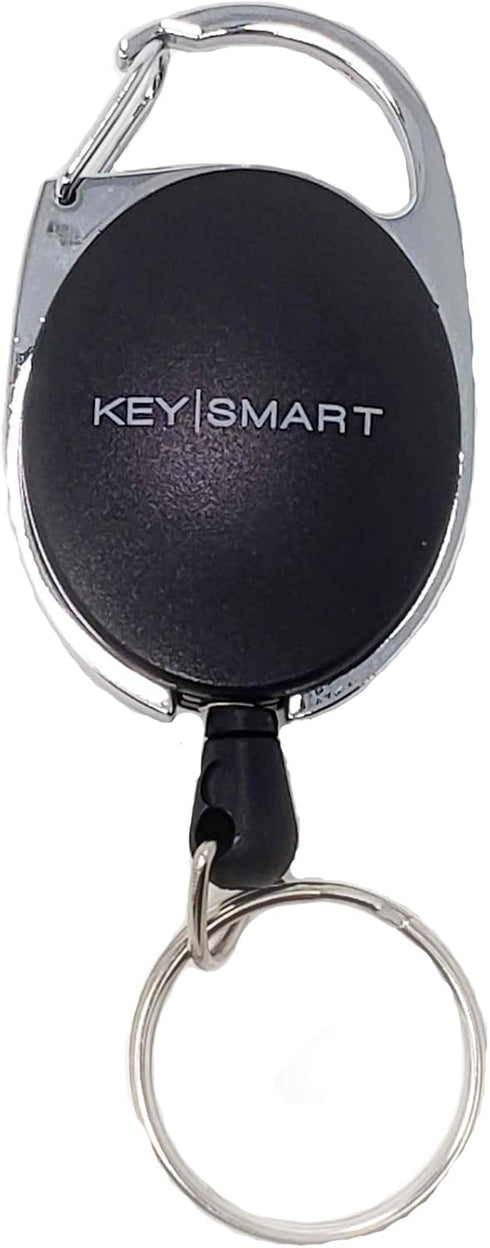 KeySmart Retractable Carabiner - Belt Clip Key Ring and Snap Badge Reel (1-Pack) - Multipurpose and Durable Badge Holder/Carabiner...