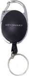 KeySmart Retractable Carabiner - Belt Clip Key Ring and Snap Badge Reel (1-Pack) - Multipurpose and Durable Badge Holder/Carabiner...