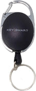 KeySmart Retractable Carabiner - Belt Clip Key Ring and Snap Badge Reel (1-Pack) - Multipurpose and Durable Badge Holder/Carabiner...