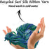 Super Bulky Recycled Sari Silk Ribbon Yarn in Blue Galaxy | 50 GMS - 30 Yards | Duppioni Silk Ribbon | Taffeta Silk Ribbon (Pack of 1)......