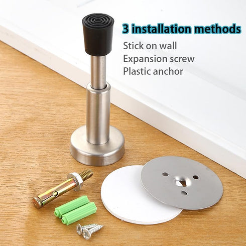Door Stopper Spring Hydraulic Self Adhesive Door Stop Spring Door Stop Hydraulic Door Stop Bumper 3 Installation Methods Wall Protector 4.1 Inch H...