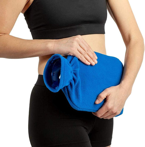 Carex Hot Water Bottle With Cover, Rubber - Heat Therapy and Cold Therapy - For Cramps, Pain Relief, Arthritis, Aches and Pains...