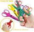 UCEC Craft Scissors Decorative Edge, 6 Pack Extended Crafting Scissors, Pattern Scissors with Different Designs on Blades, Fun Scissors for Kids, ...