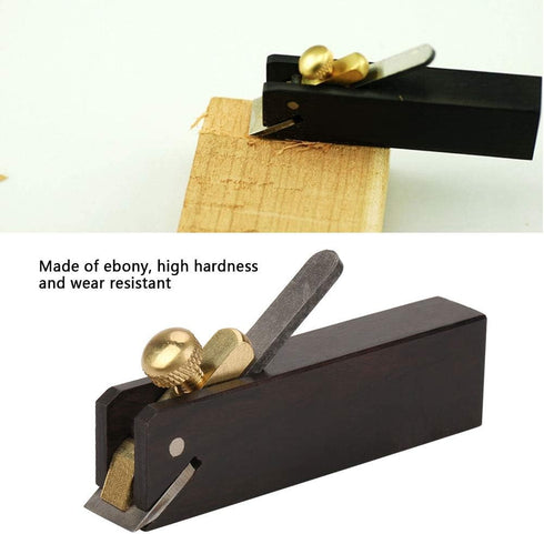 Mini Wood Planer Hand Tool, 3 inch Wood Ebony Plane Hand Plane Wood Trimming Plane DIY Woodcraft Gadgets w/Planer Blade and Metal Fixer for Woodwo...