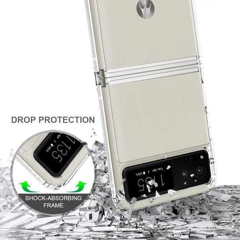Sucnakp for Motorola Razr-2023 Case: Premium Clear Back Panel + TPU Bumper Cover for Moto Razr 2023?YKL Clear?......