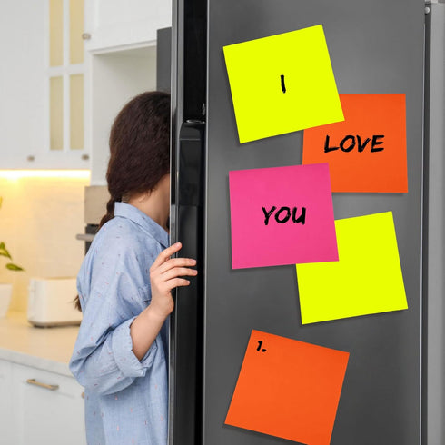 Zubebe 3 Pads 11 x 11 Inch Jumbo Sticky Notes Bright Colors Sticky Pads Large Self Stick Note Pads Square Memo Post Stickies for Office Home Schoo...