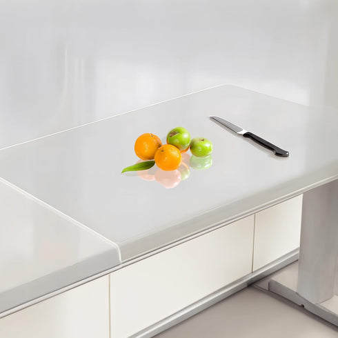 Multipurpose Acrylic Cutting Board with Counter Lip, 16 x 12 Inch Transparent, Non-Slip and Scratch-Resistant Cutting Boards for Kitchen, Countert...