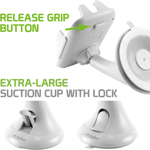 Cellet Windshield Car Phone Holder Mount, Dashboard Phone Holder Compatible for iPhones, and Android Smartphones...