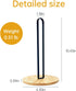 Wood Paper Towel Holder,Paper Towel Holder Countertop,Black Towel Holder Free-Standing with Non-Slip Wooden Base for Kitchen Countertop, Farmhouse...